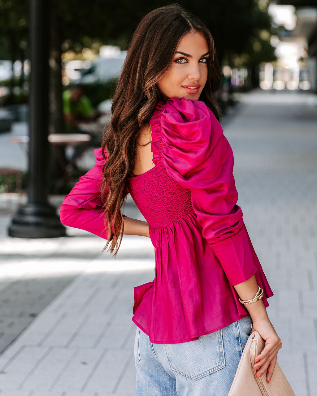 Your Royal Flyness Sweetheart Puff Sleeve Top - Berry - FINAL SALE