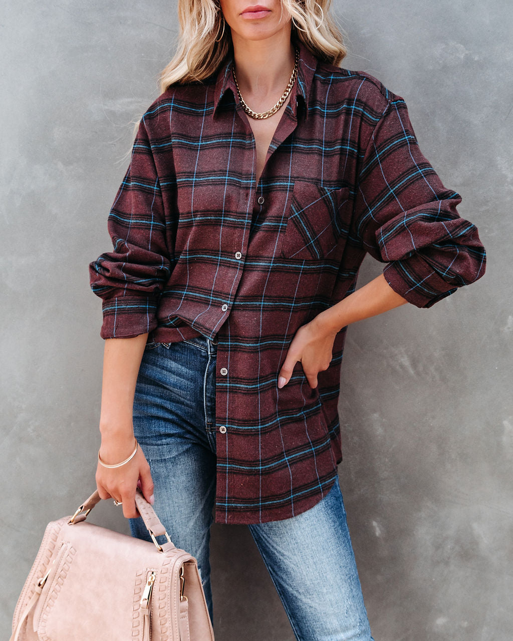 Eastwood Plaid Button Down Top