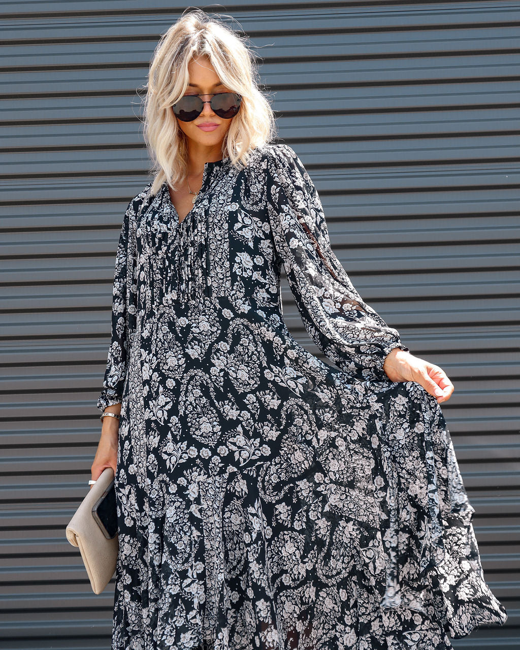 Gloria Floral Chiffon Maxi Dress