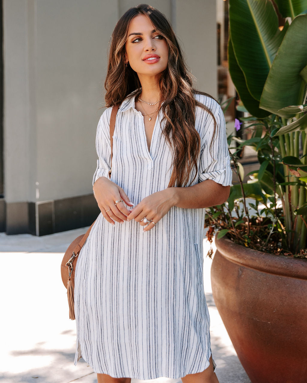 Baja Sur Pocketed Shirt Dress - FINAL SALE