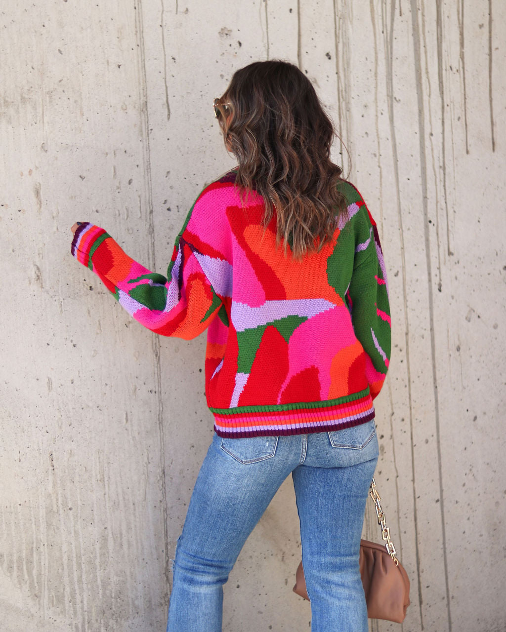 Girl From Rio Printed Knit Pullover Sweater