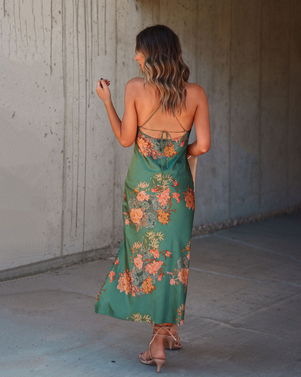 Kyoto Printed Satin Slip Dress