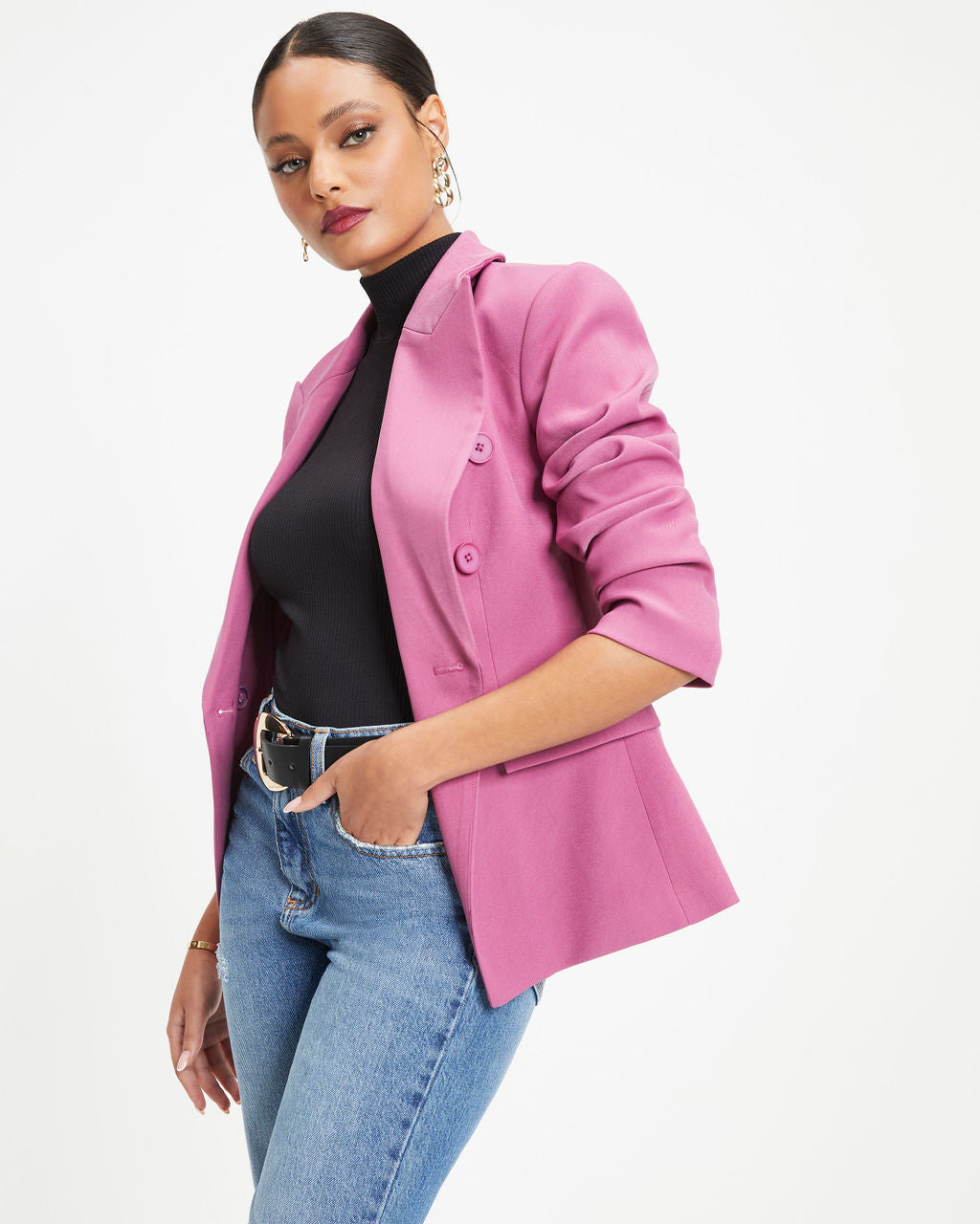 Must Be Baby Pocketed Blazer - Dusty Purple
