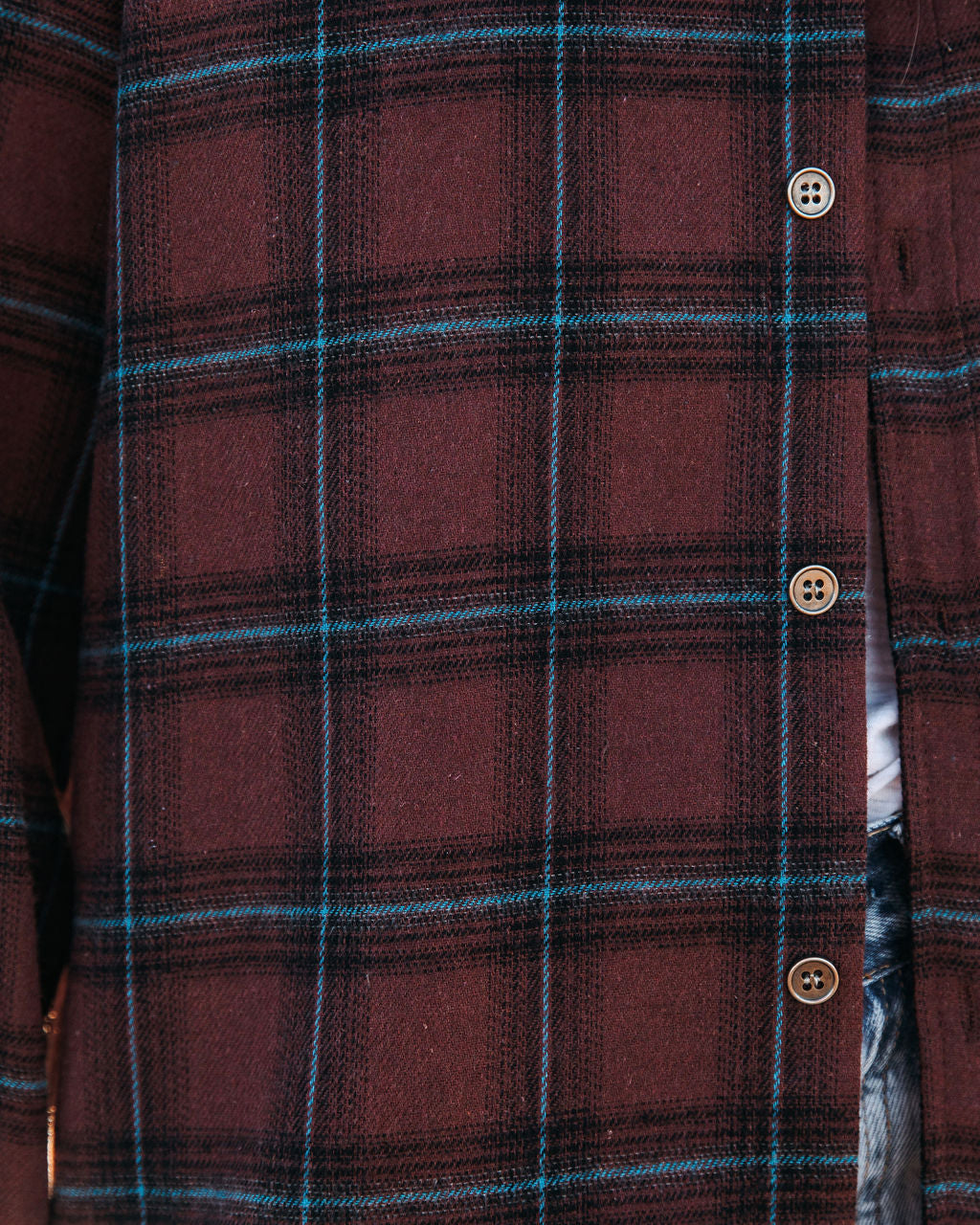 Anchorage Plaid Button Down Top - Chocolate