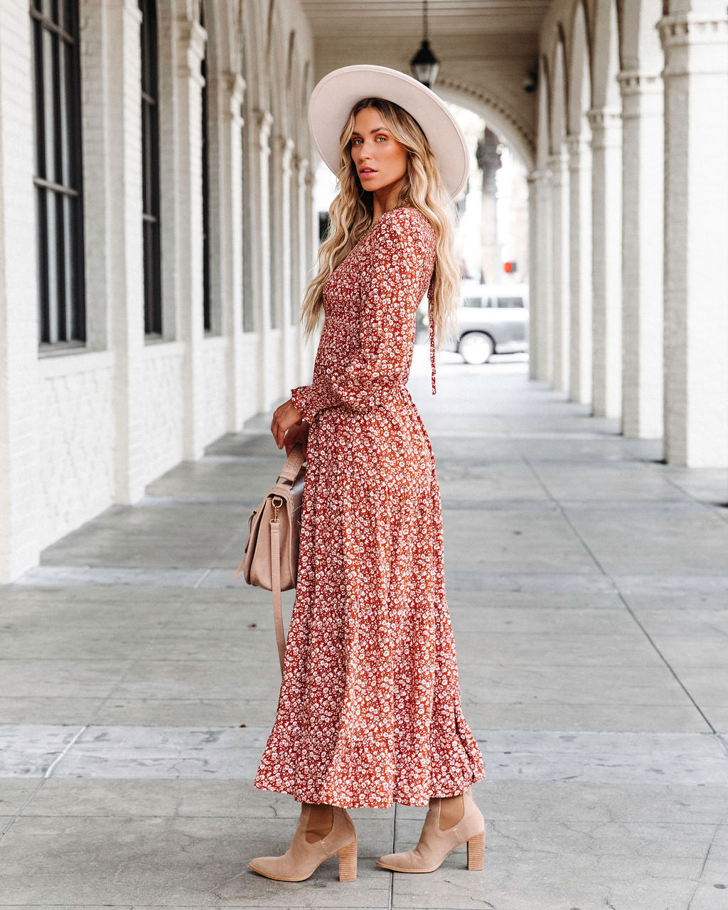 Justina Floral Smocked Maxi Dress