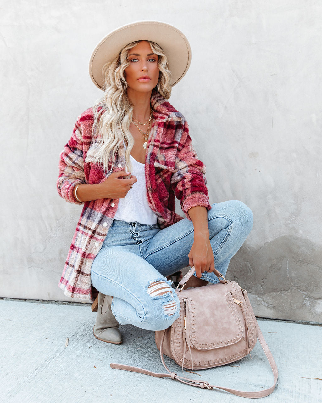 Mendocino Plaid Soft Knit Jacket - SALE