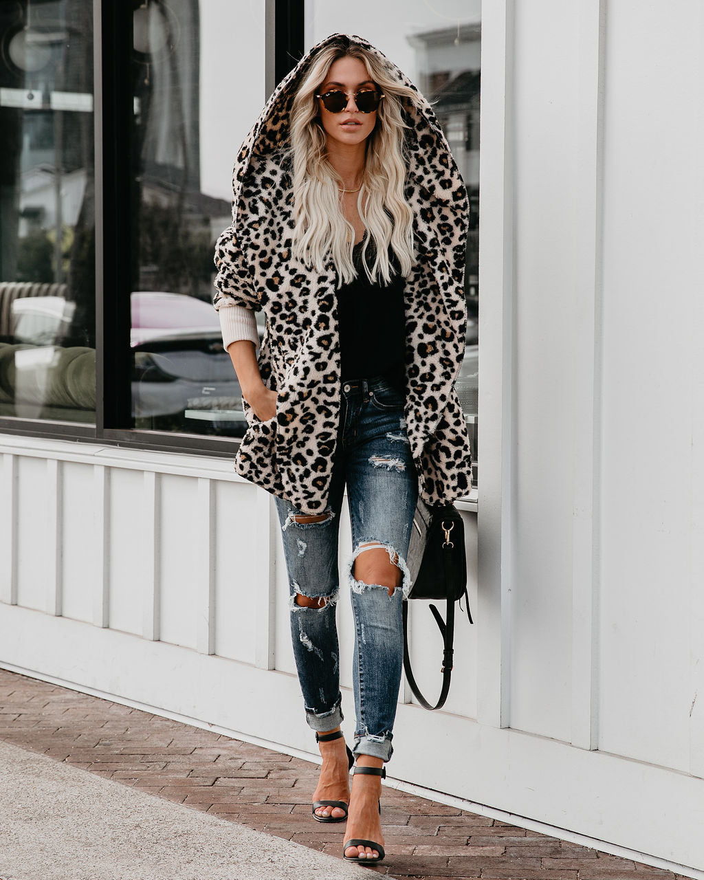 Nine Lives Pocketed Leopard Cardigan