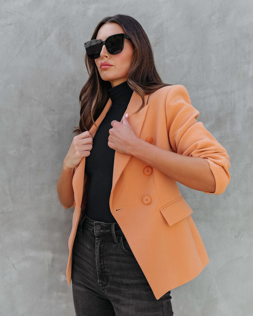 Must Be Baby Pocketed Blazer - Dusty Orange