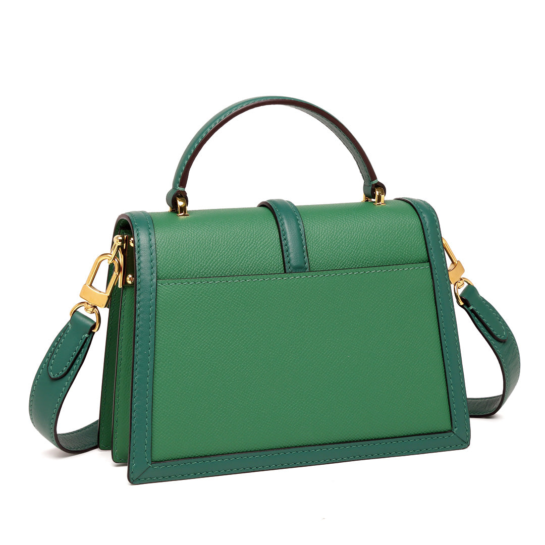 Handmade Green EP SWIFT Leather Organ Crossbody Bag