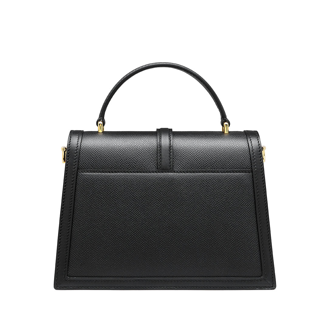 Handmade Black EP SWIFT Leather Organ Crossbody Bag