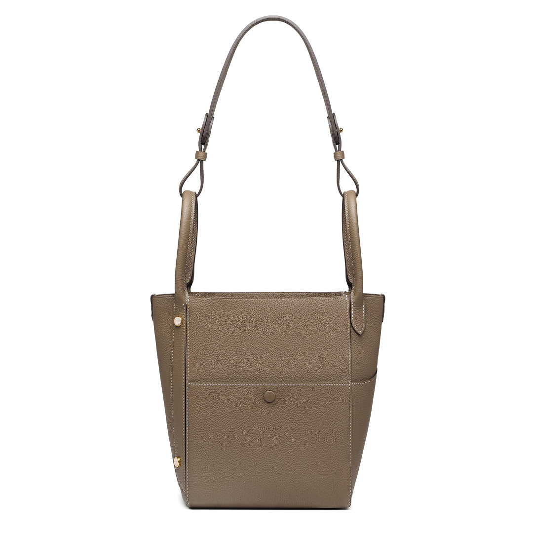 Handmade Etoupe TOGO Leather Picotin Tote Bag