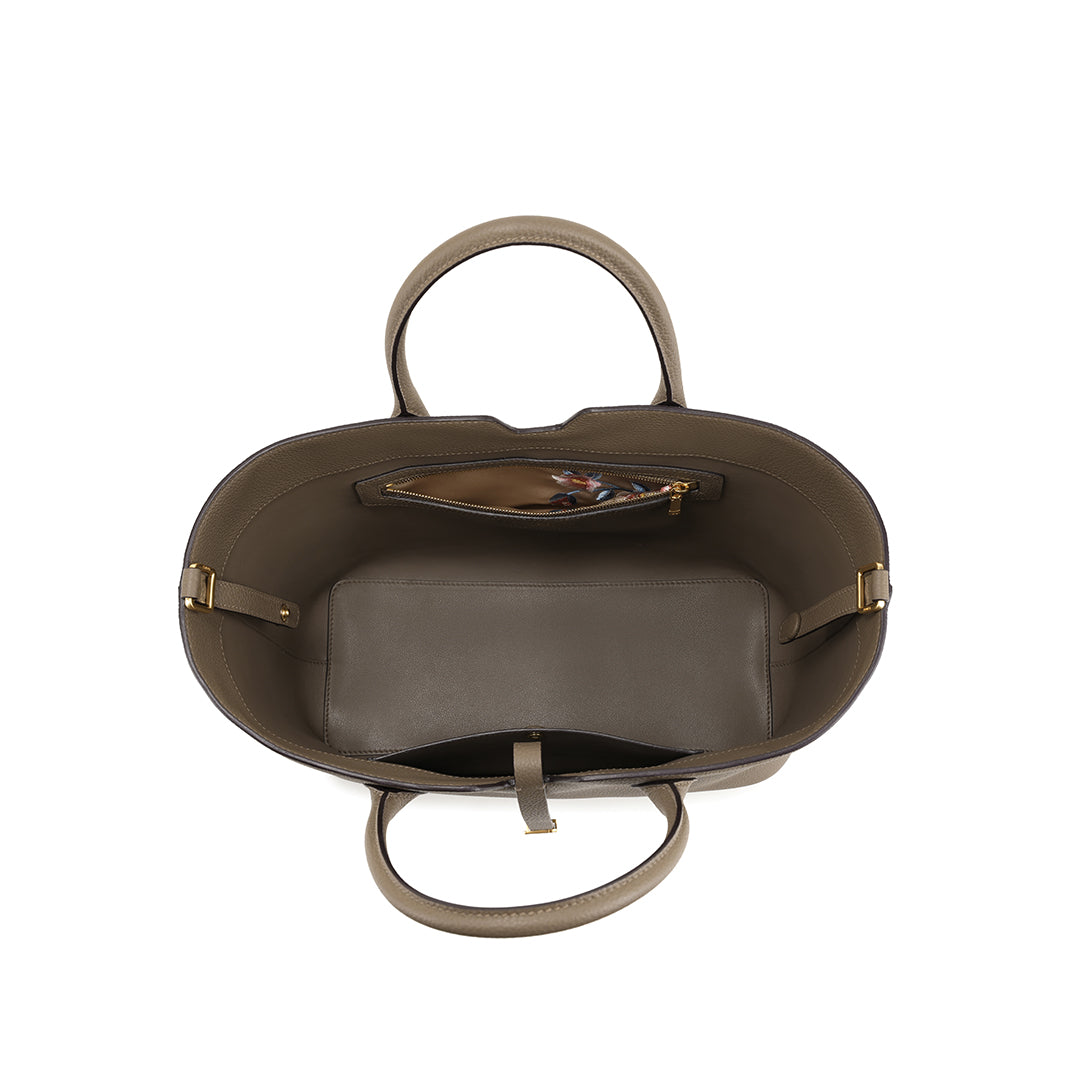 Handmade Etoupe TOGO Leather Tote Bag