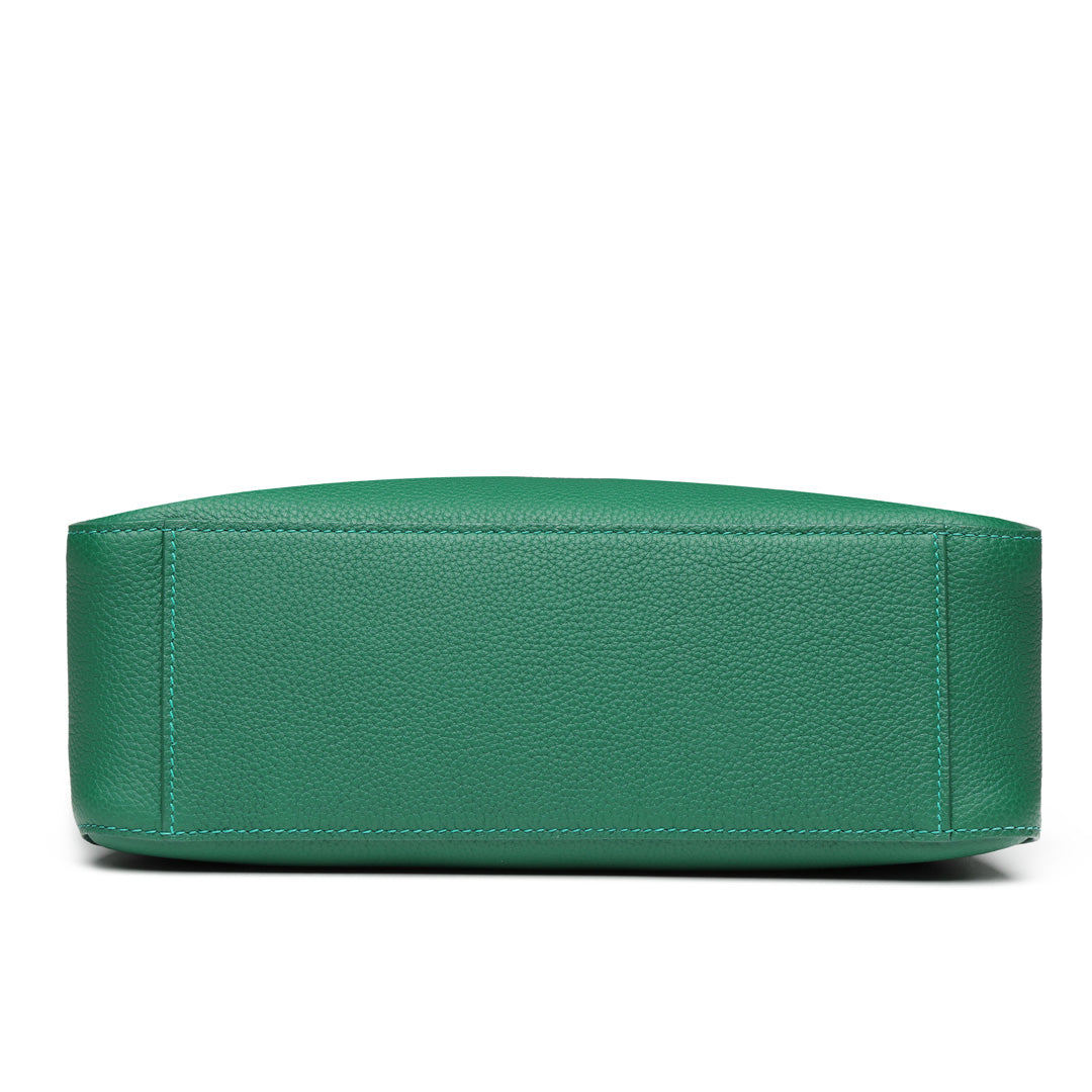 Handmade Green TOGO Leather Shoulder Hobo Bag