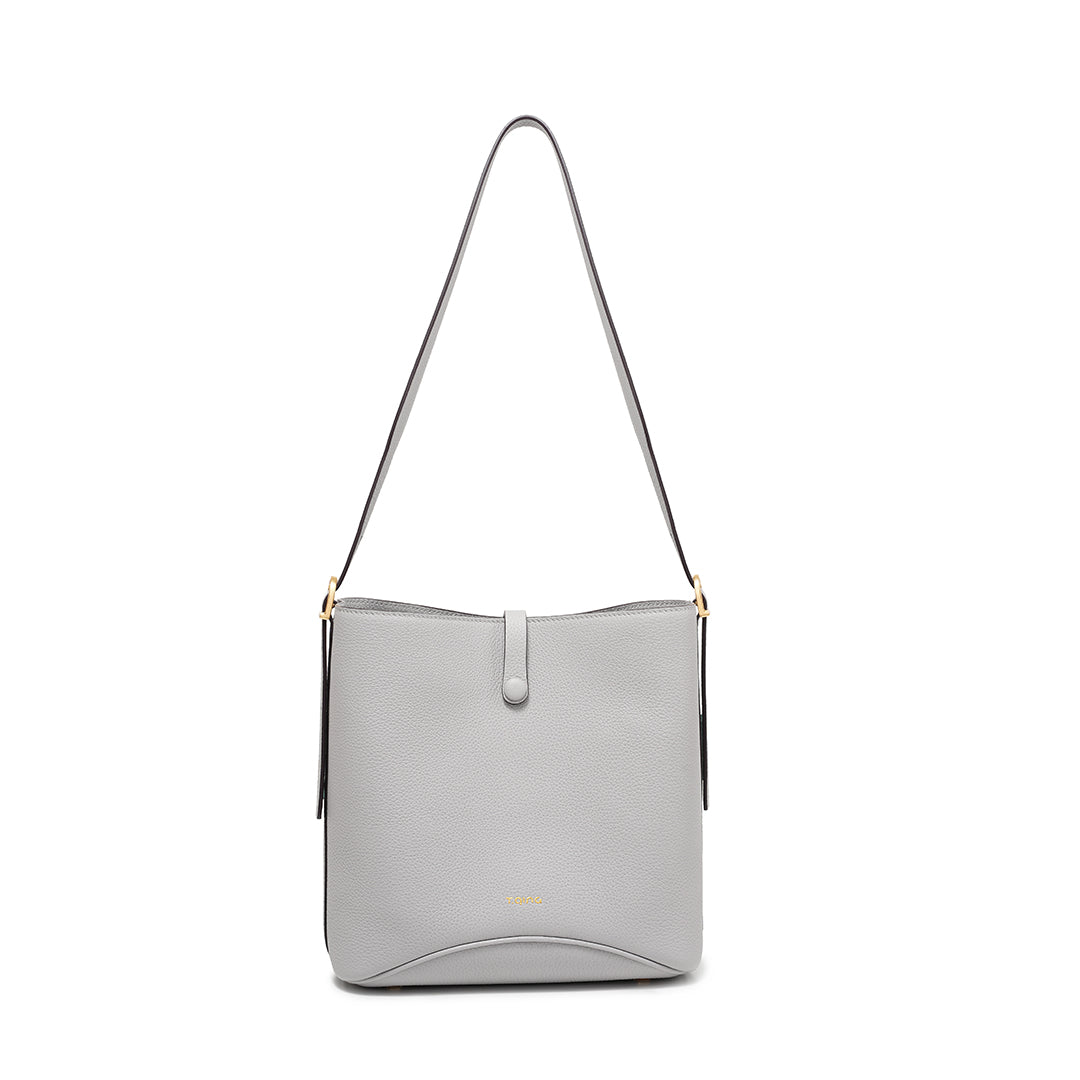 Handmade Gray TOGO Leather Bucket Bag