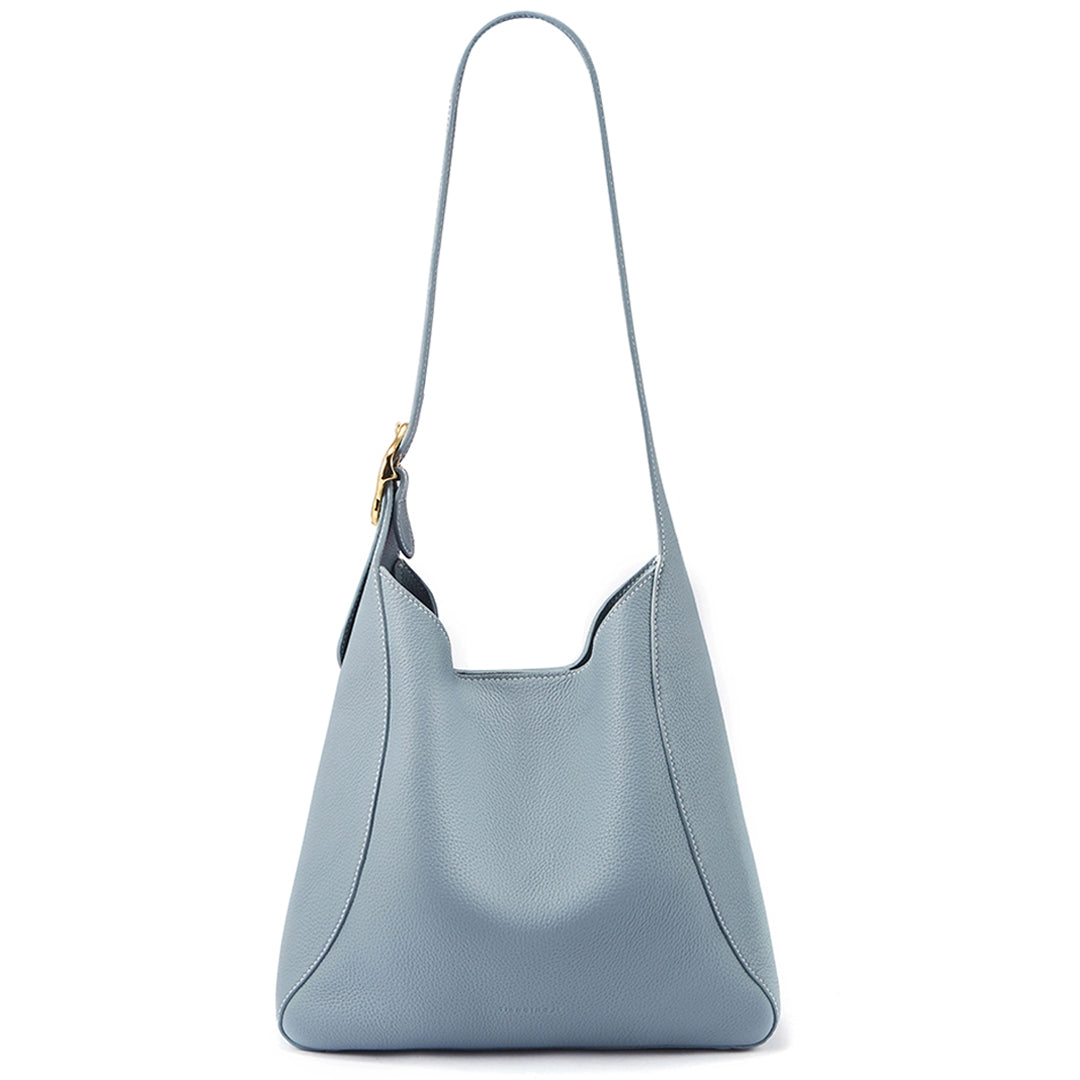 Handmade Blue TOGO Leather Shoulder Hobo Bag