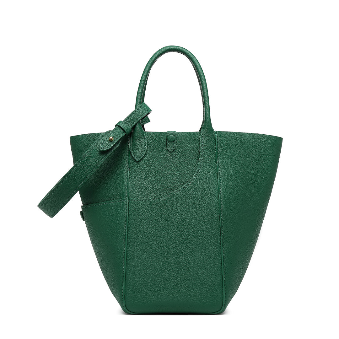 Handmade Green TOGO Leather Picotin Tote Bag