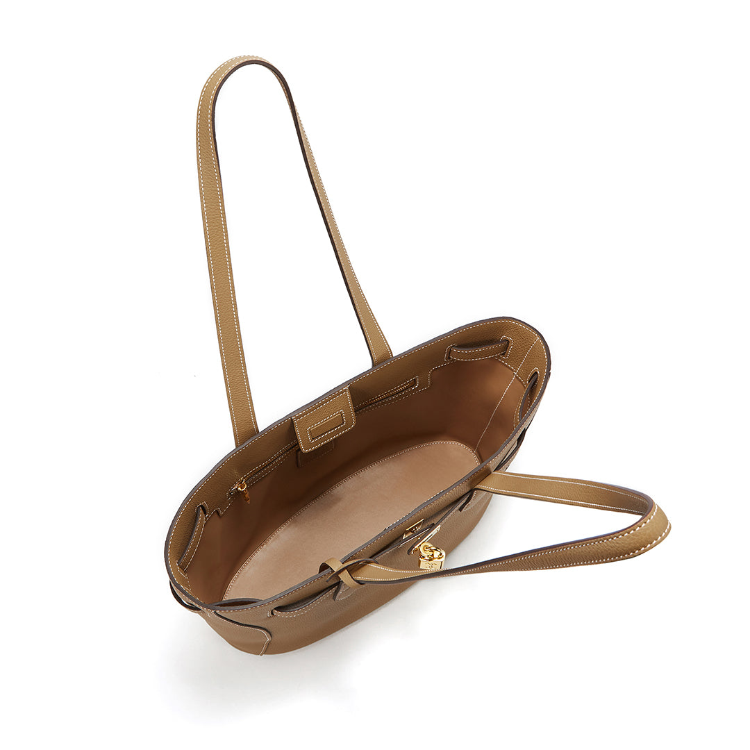 Handmade Milk Tea TOGO Leather Shoulder Tote Bag