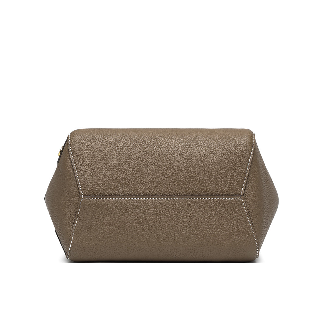Handmade Etoupe TOGO Leather Picotin Tote Bag