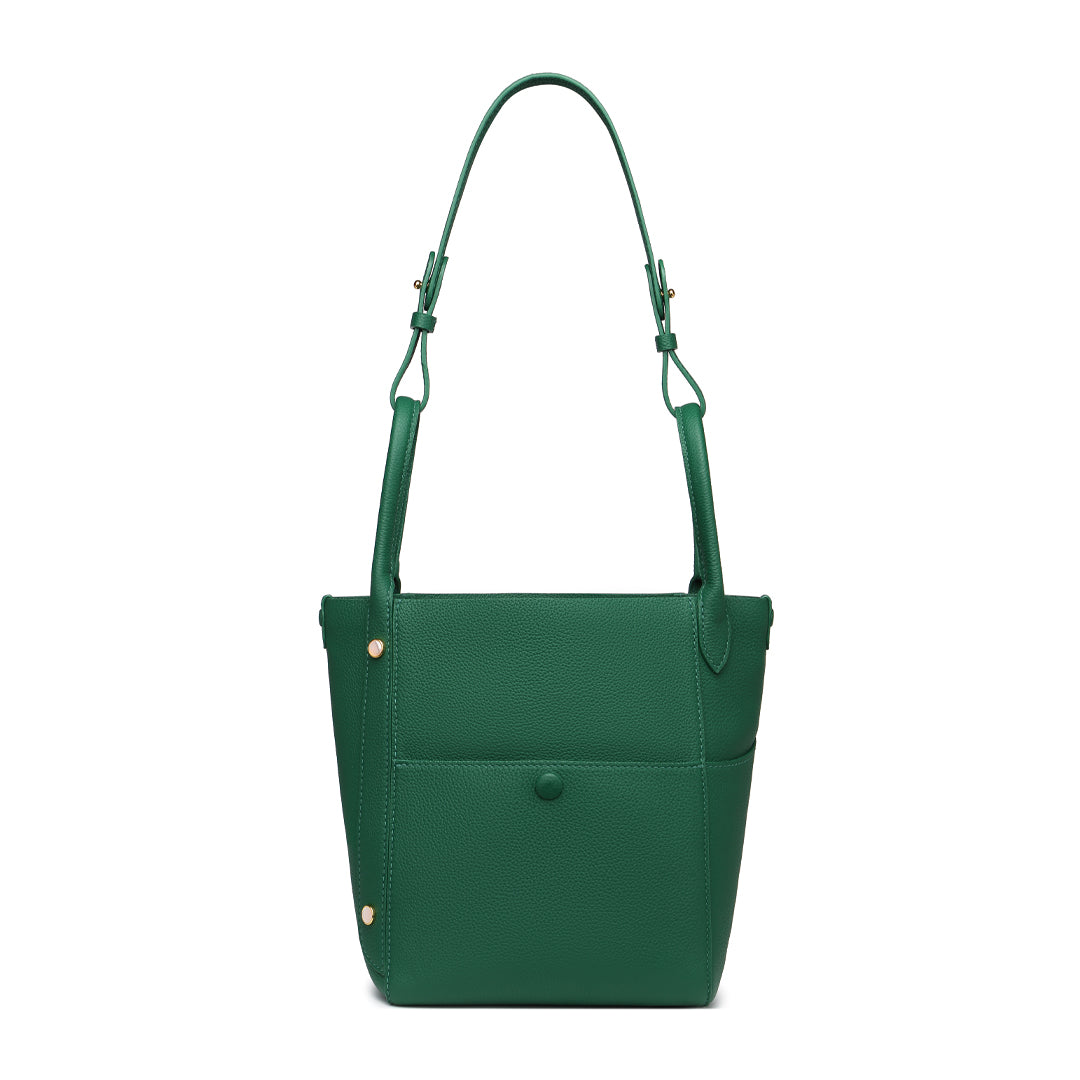 Handmade Green TOGO Leather Picotin Tote Bag