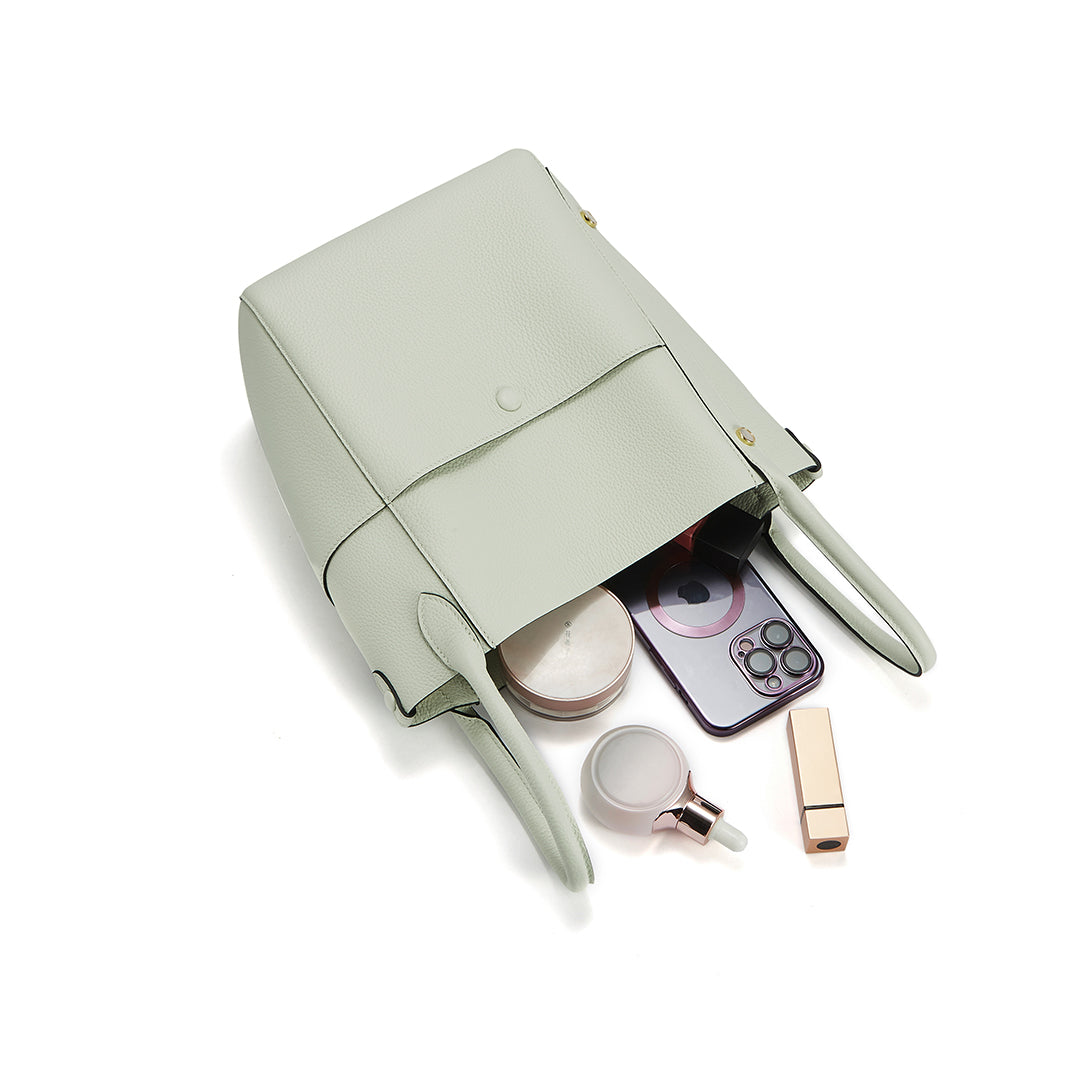 Handmade Light Green TOGO Leather Picotin Tote Bag