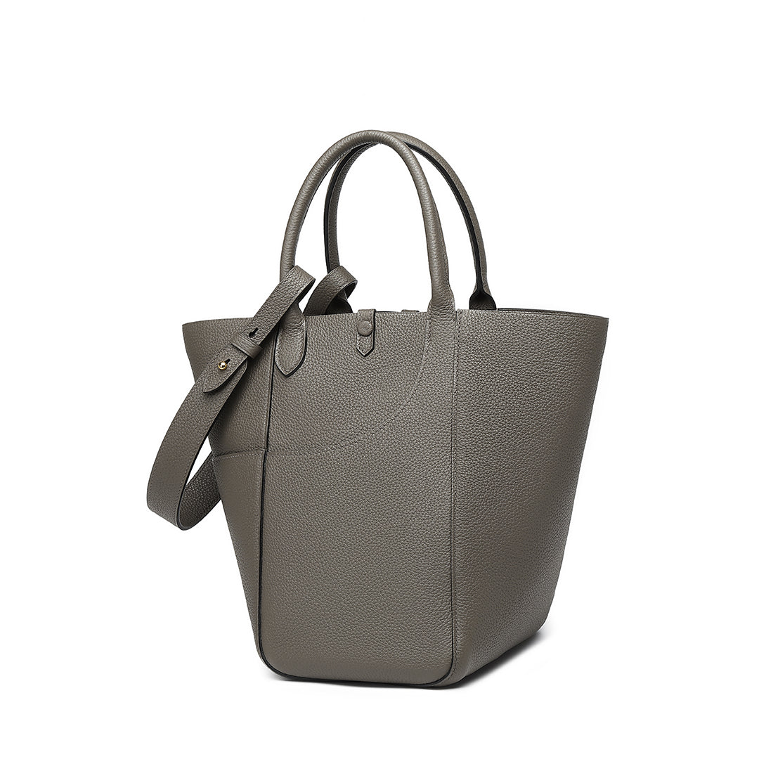 Handmade Etain TOGO Leather Picotin Tote Bag