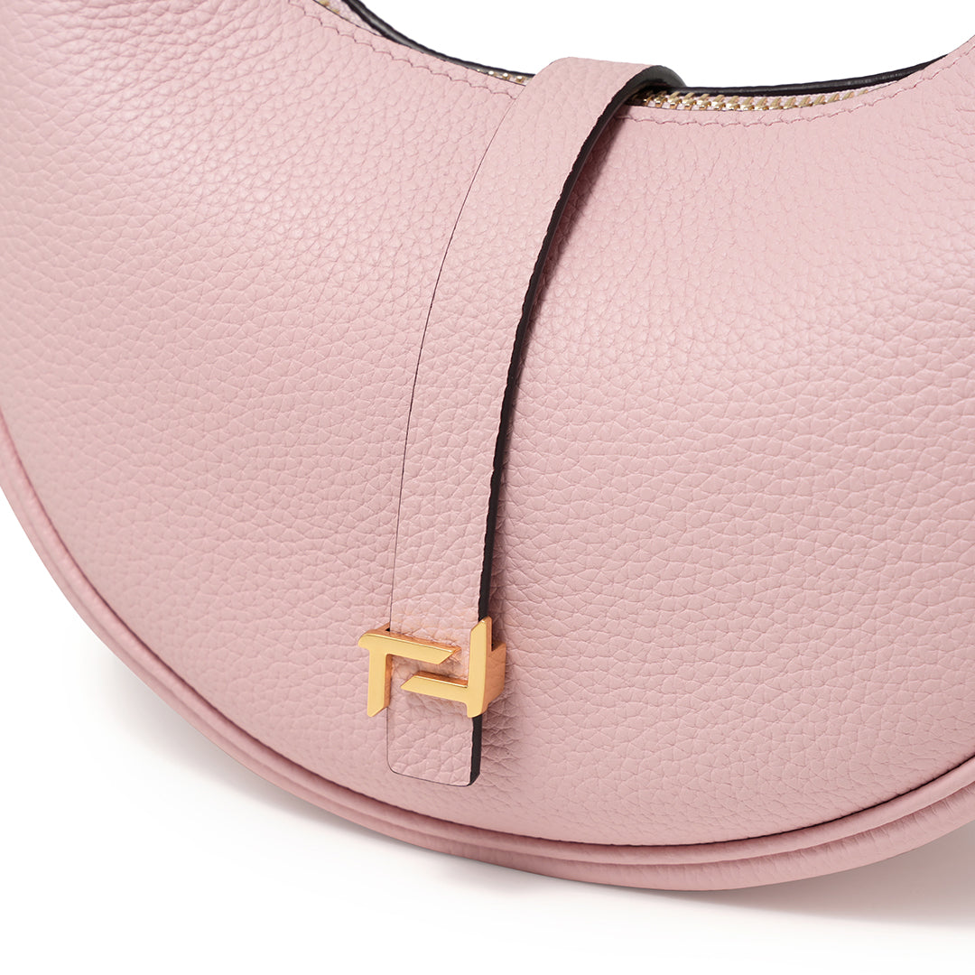Handmade Pink TOGO Leather Crescent Bag