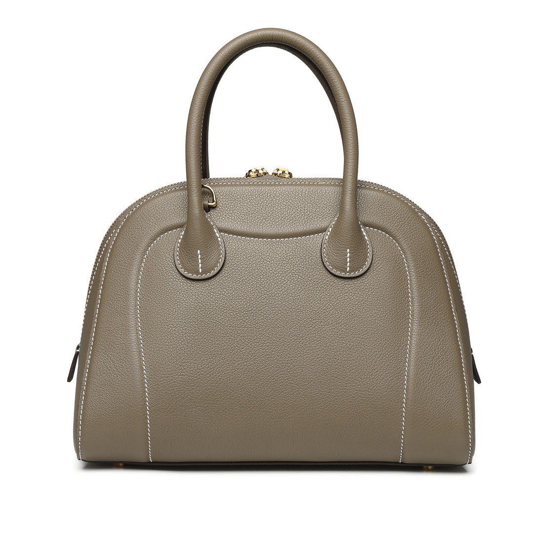 Handmade Etoupe EVE Leather Dome Shell Tote Bag