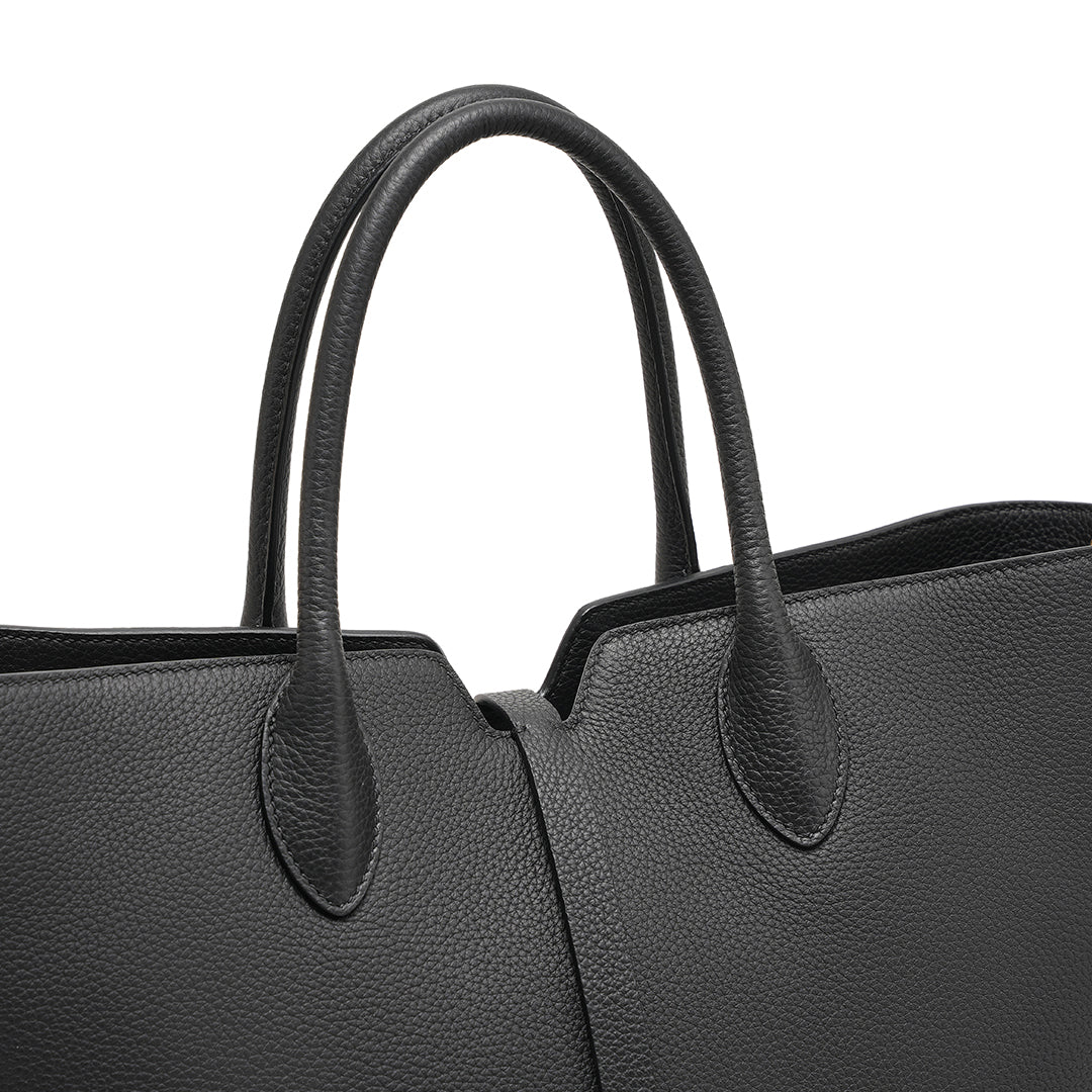 Handmade Black TOGO Leather Tote Bag