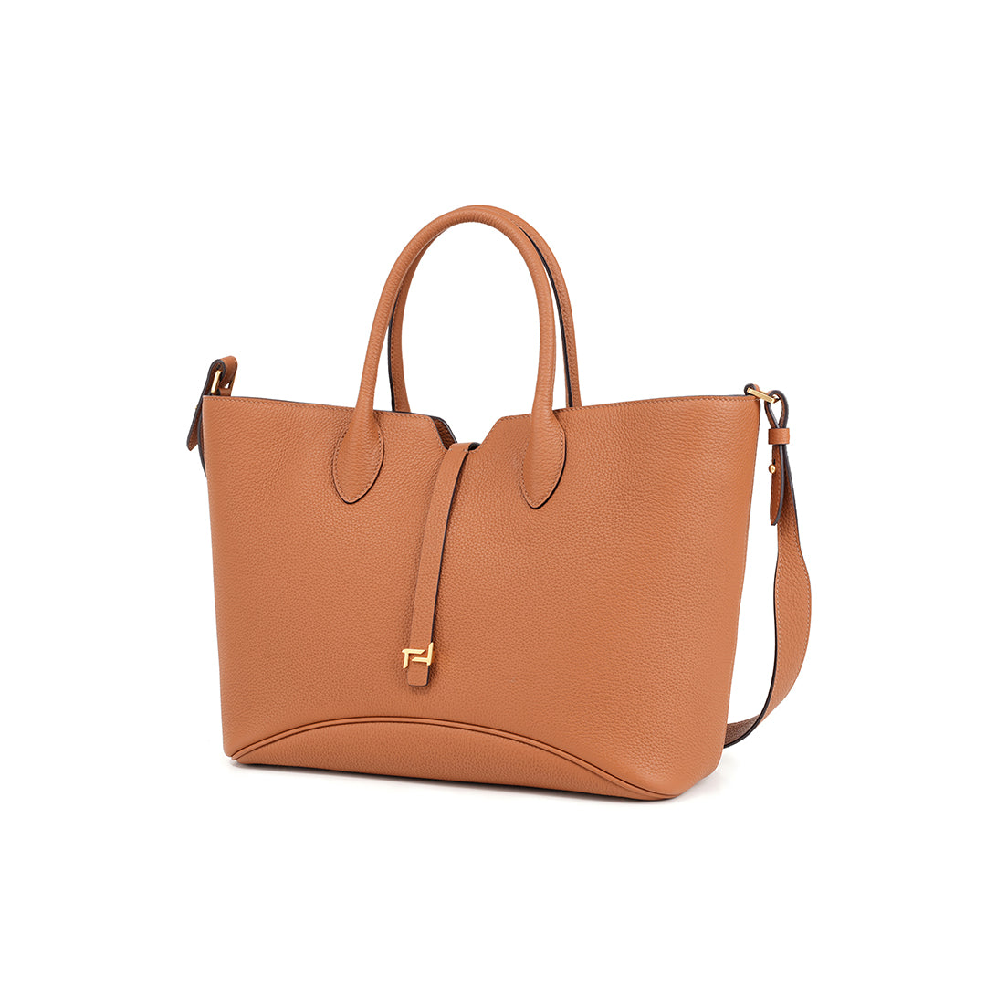 Handmade Gold Brown TOGO Leather Tote Bag