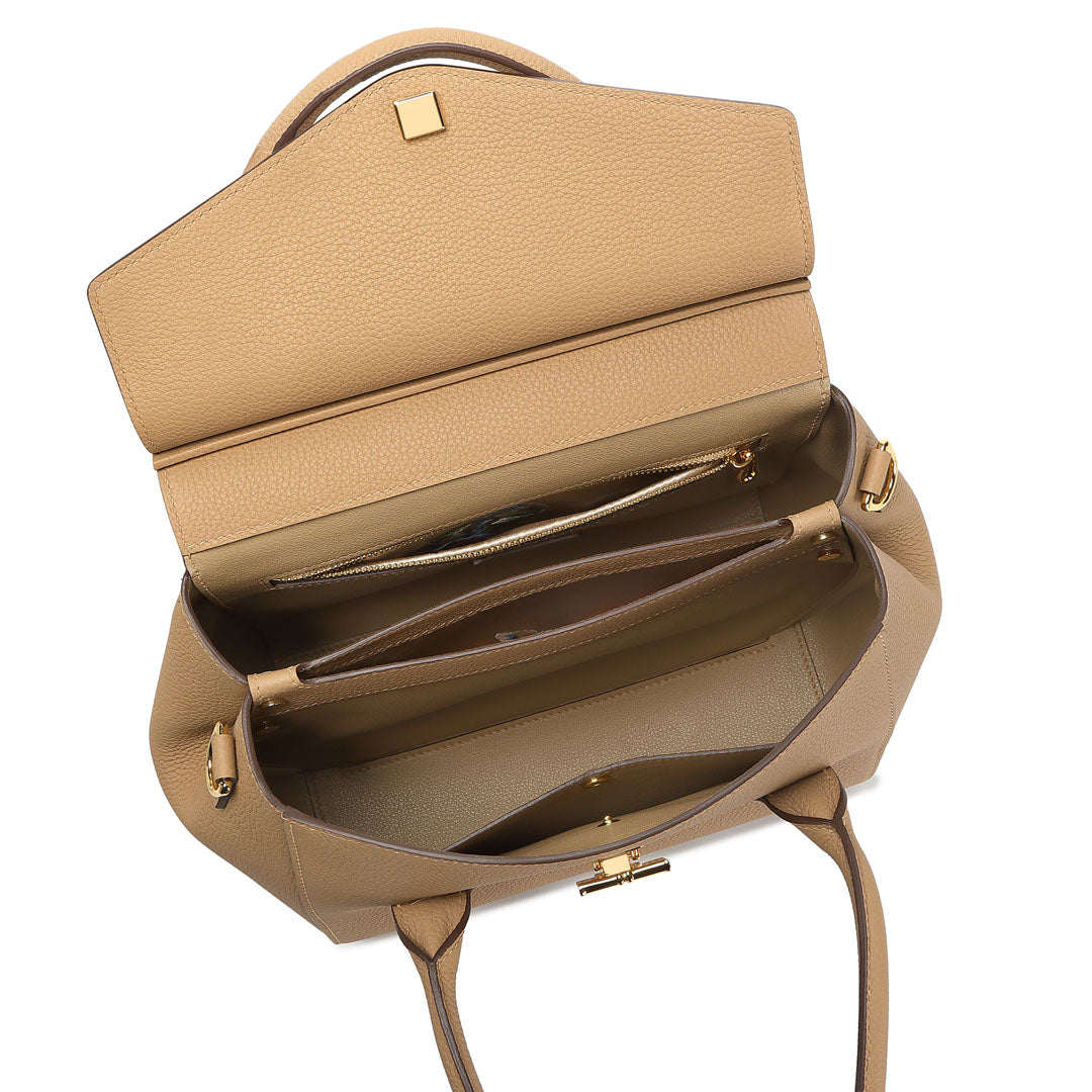 Handmade Milk Tea TOGO Leather SongFu Tote Bag