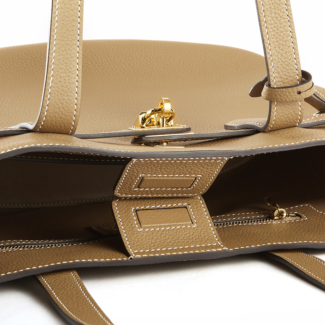 Handmade Milk Tea TOGO Leather Shoulder Tote Bag