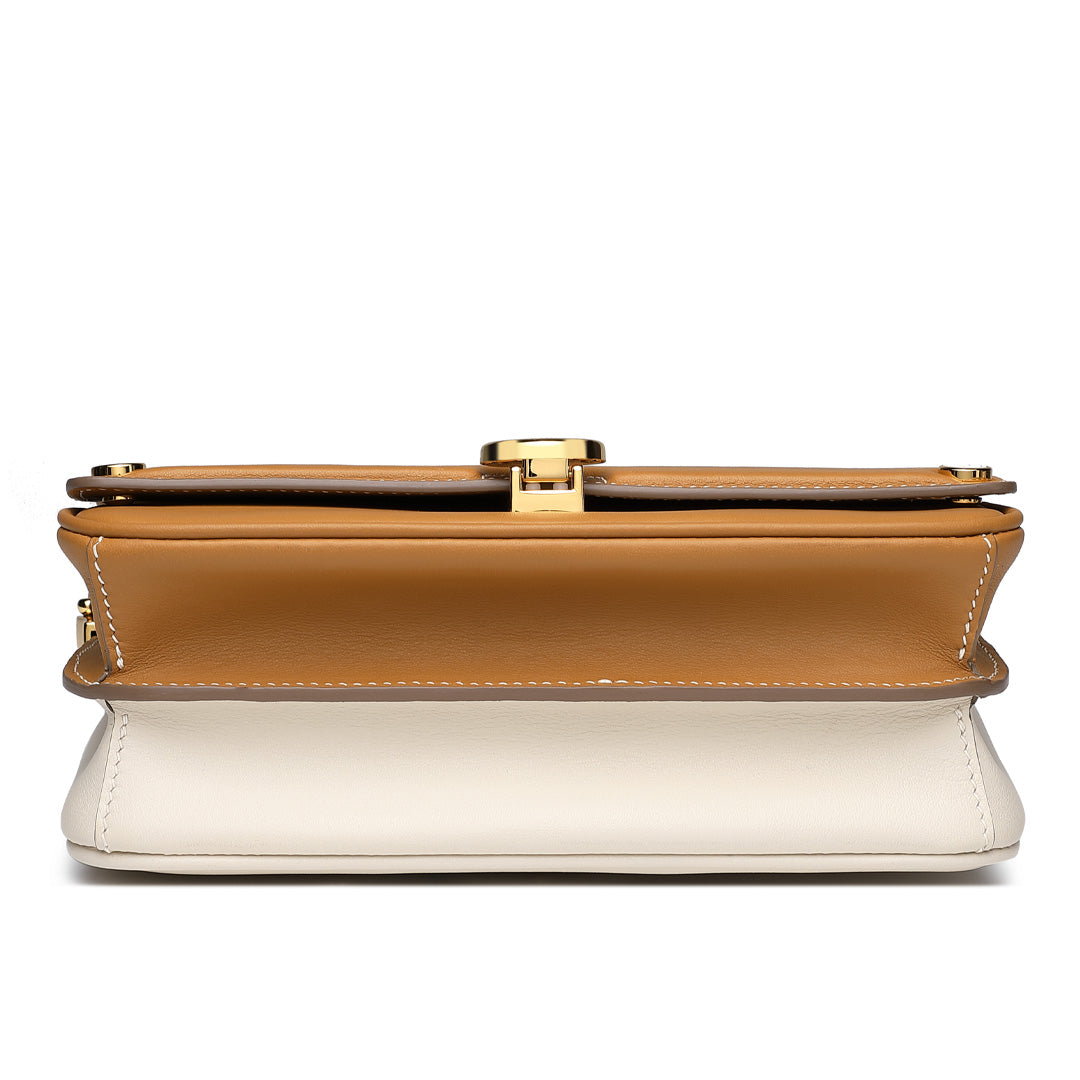 Handmade Biscuit SWIFT Leather Crossbody Gemini Saddle Bag