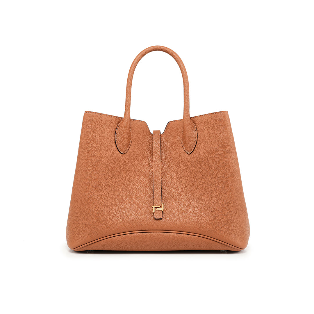 Handmade Gold Brown TOGO Leather Tote Bag