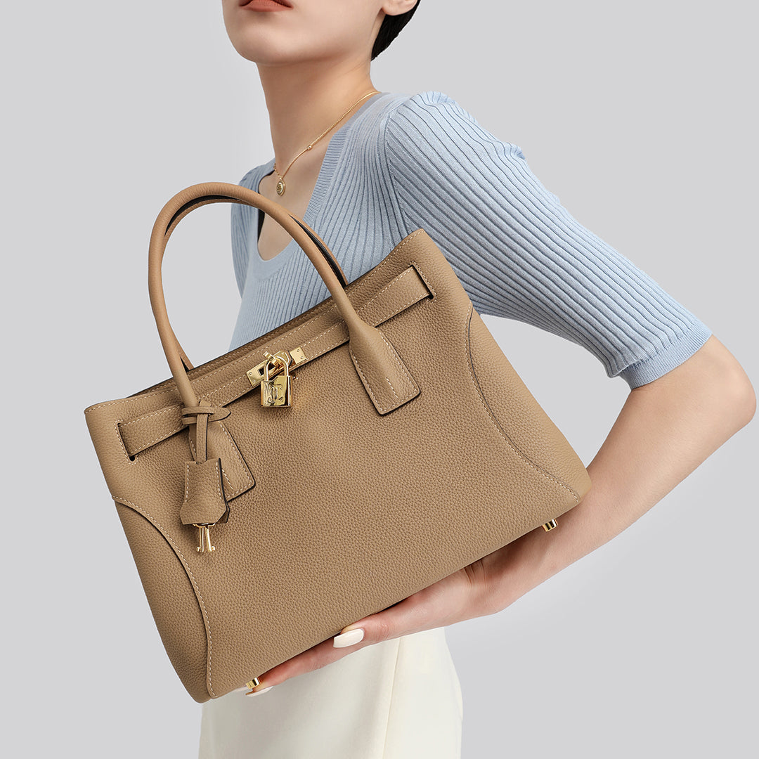 Handmade Milk Tea TOGO Leather Tote Bags