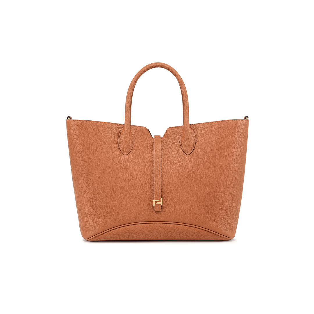 Handmade Gold Brown TOGO Leather Tote Bag