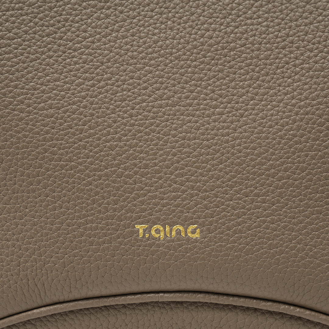 Handmade Etoupe TOGO Leather Bucket Bag