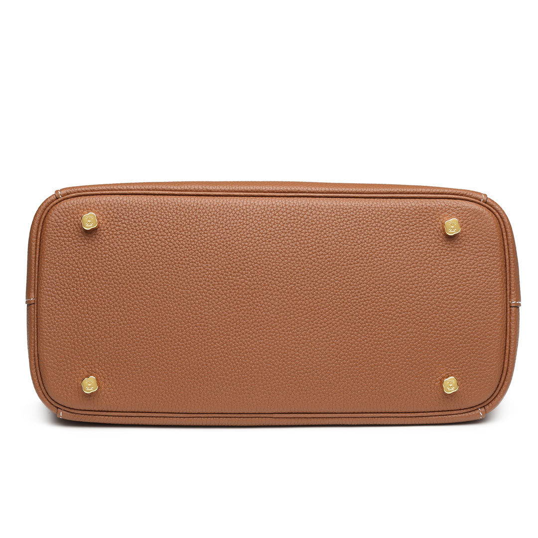 Handmade Gold Brown TOGO Leather Tote Bags