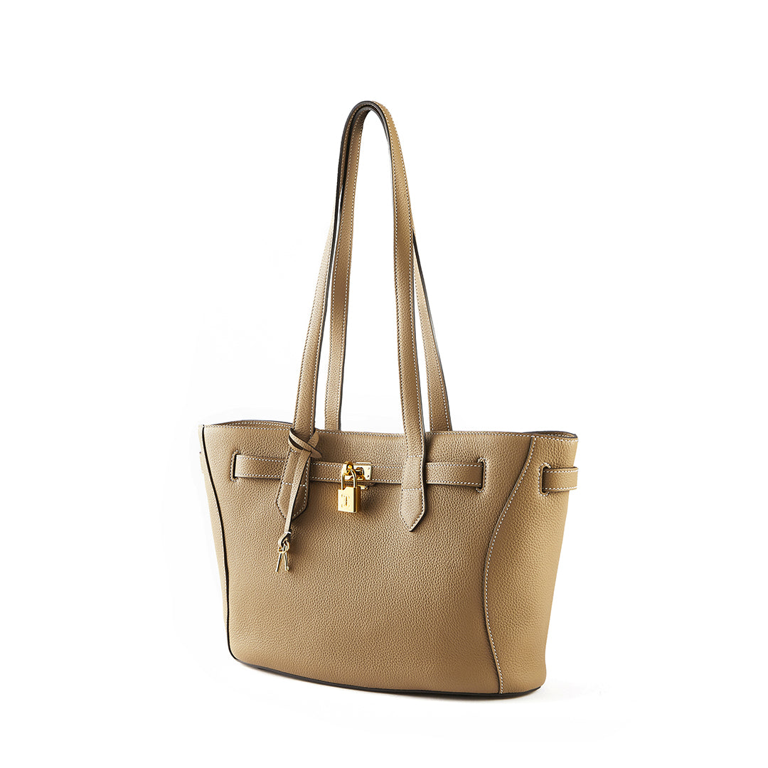 Handmade Milk Tea TOGO Leather Shoulder Tote Bag