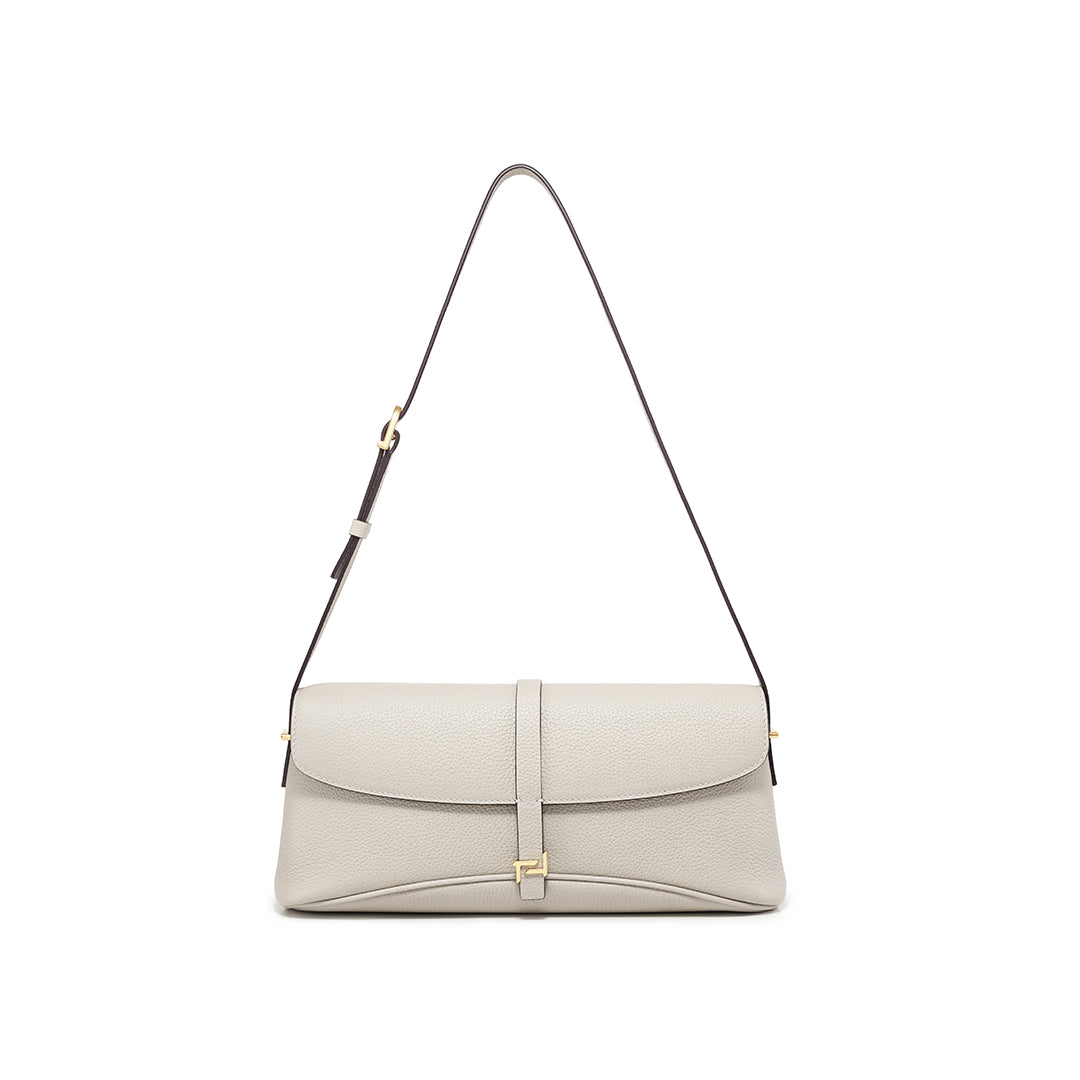 Handmade Gray TOGO Leather Shoulder Bag