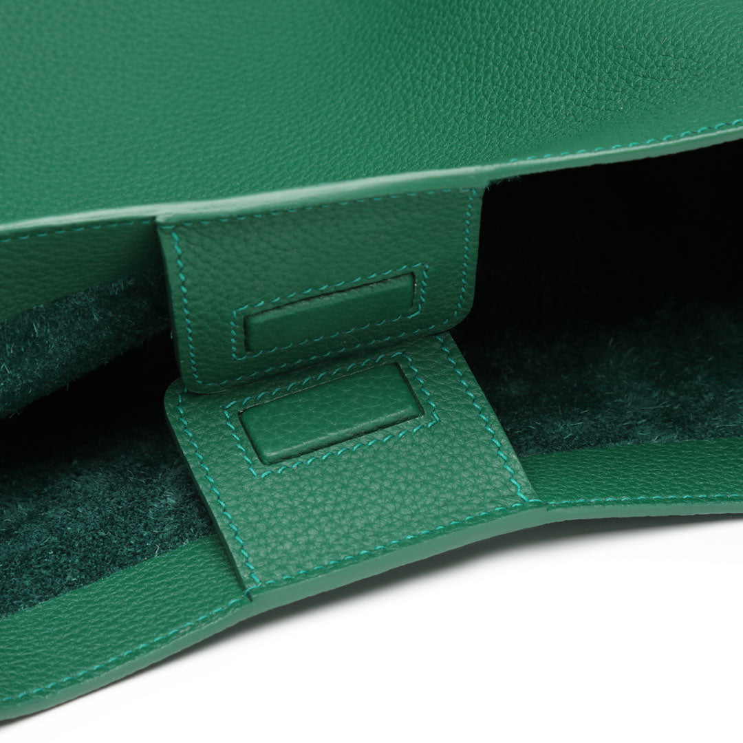 Handmade Green TOGO Leather Shoulder Hobo Bag