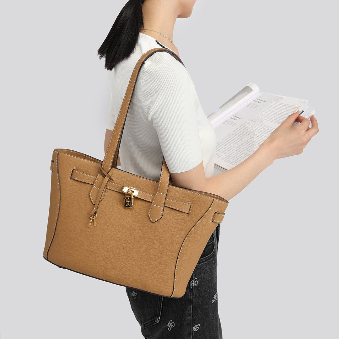 Handmade Milk Tea TOGO Leather Shoulder Tote Bag