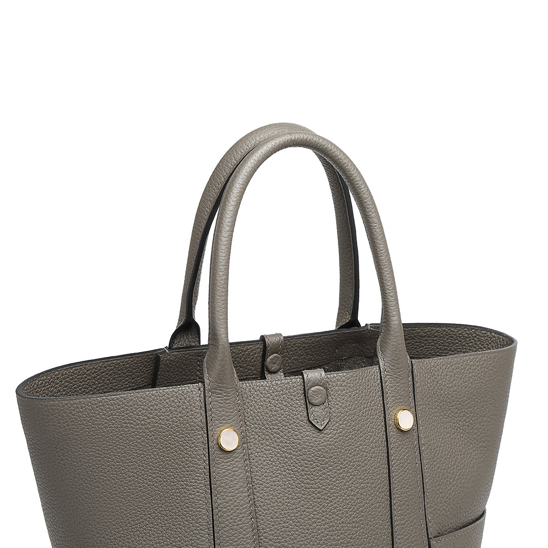 Handmade Etain TOGO Leather Picotin Tote Bag