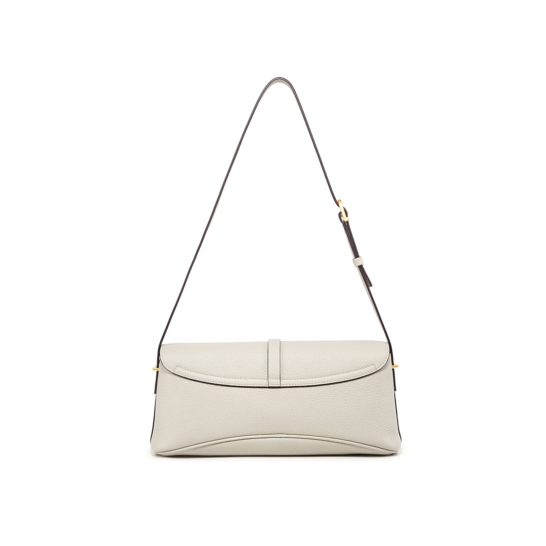 Handmade Gray TOGO Leather Shoulder Bag