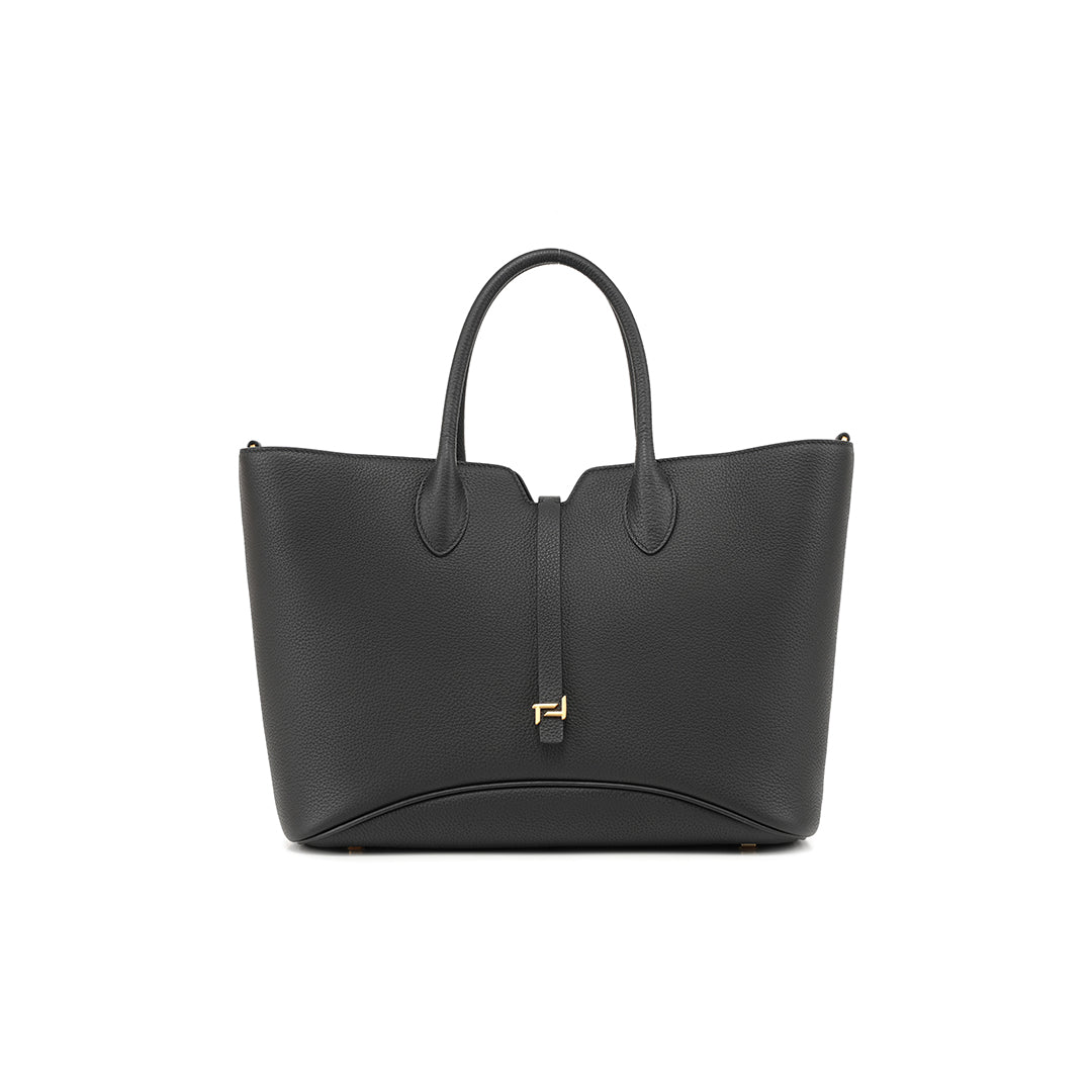 Handmade Black TOGO Leather Tote Bag