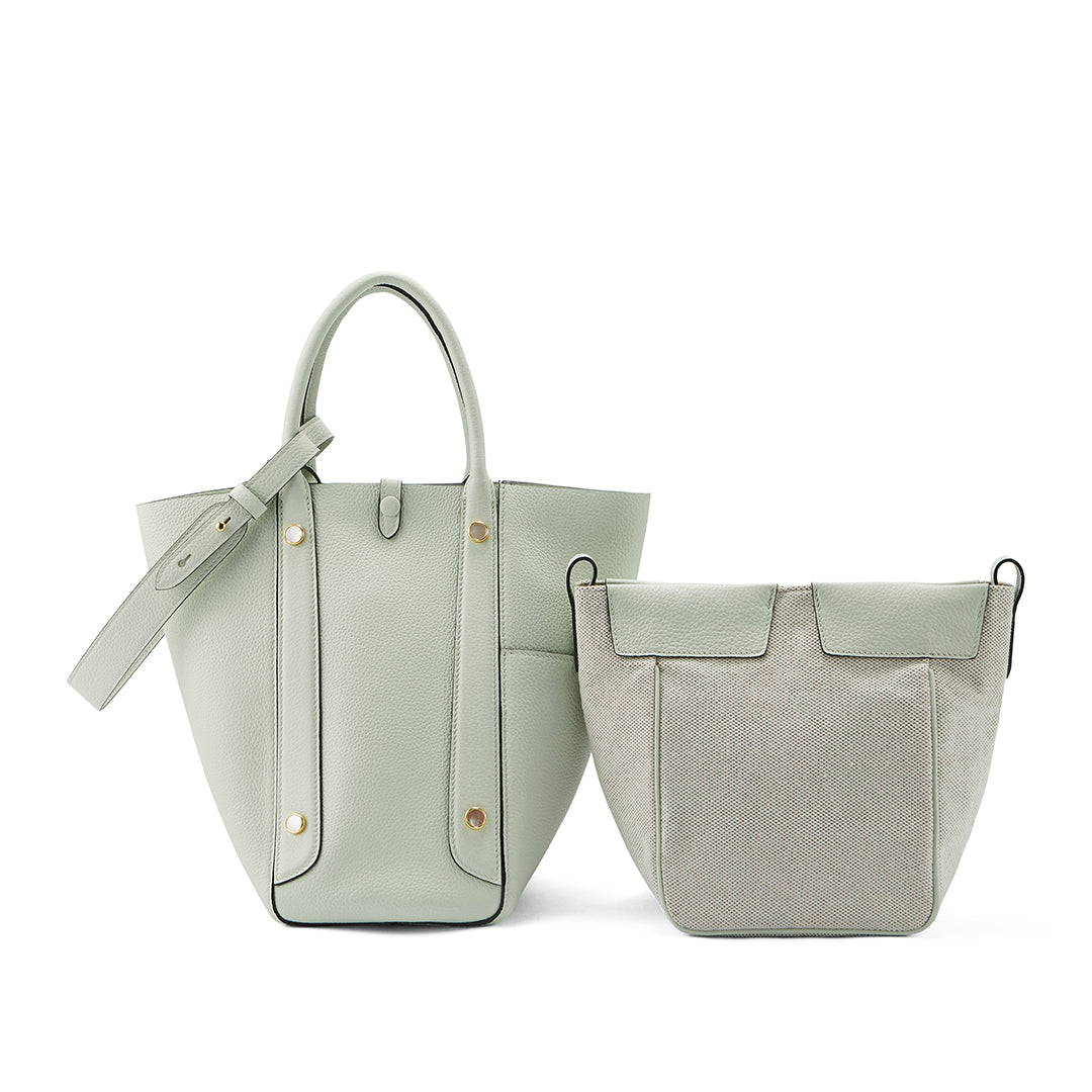Handmade Light Green TOGO Leather Picotin Tote Bag