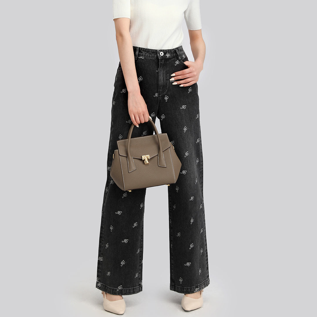 Handmade Etoupe TOGO Leather SongFu Tote Bag