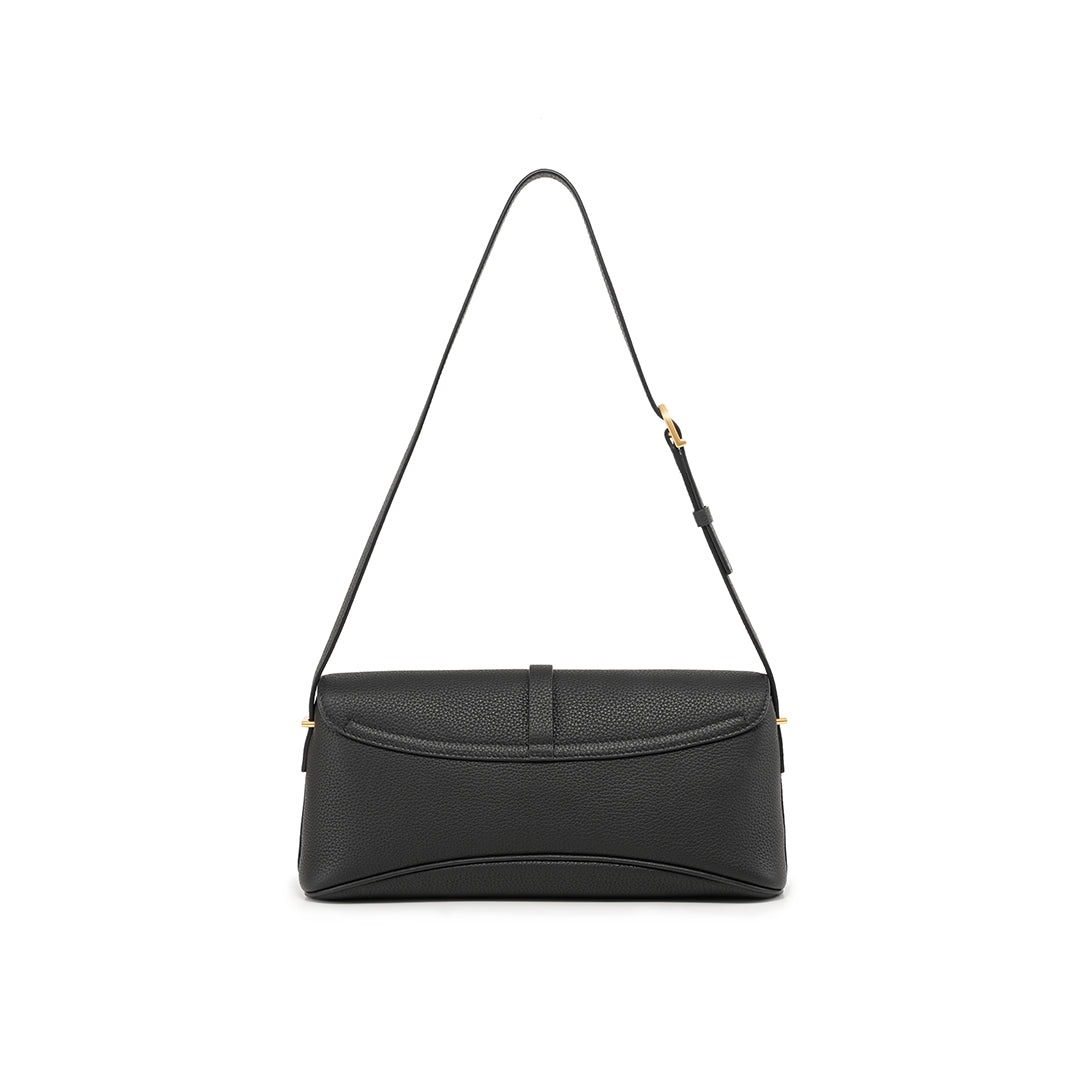Handmade Black TOGO Leather Shoulder Bag