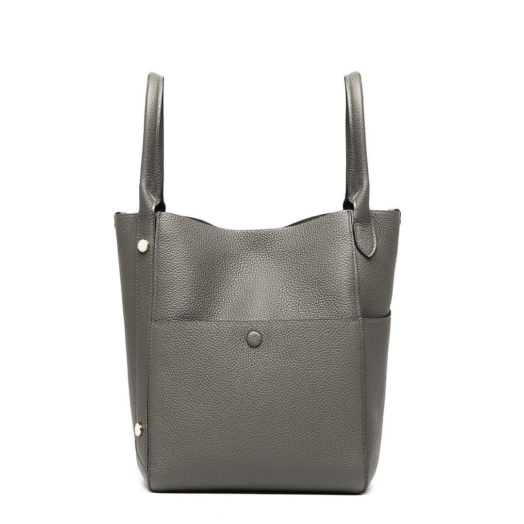 Handmade Etain TOGO Leather Picotin Tote Bag