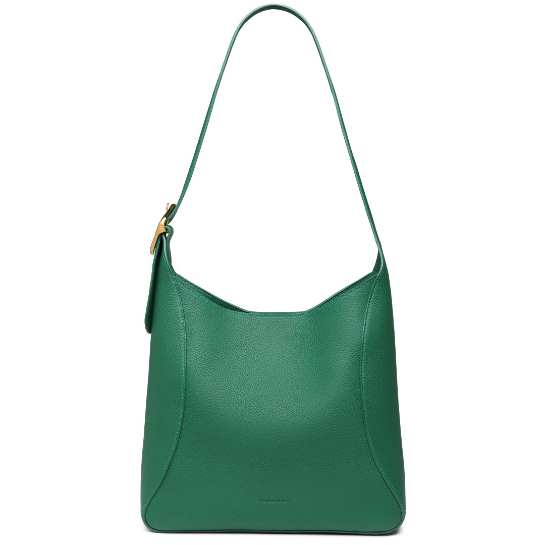 Handmade Green TOGO Leather Shoulder Hobo Bag
