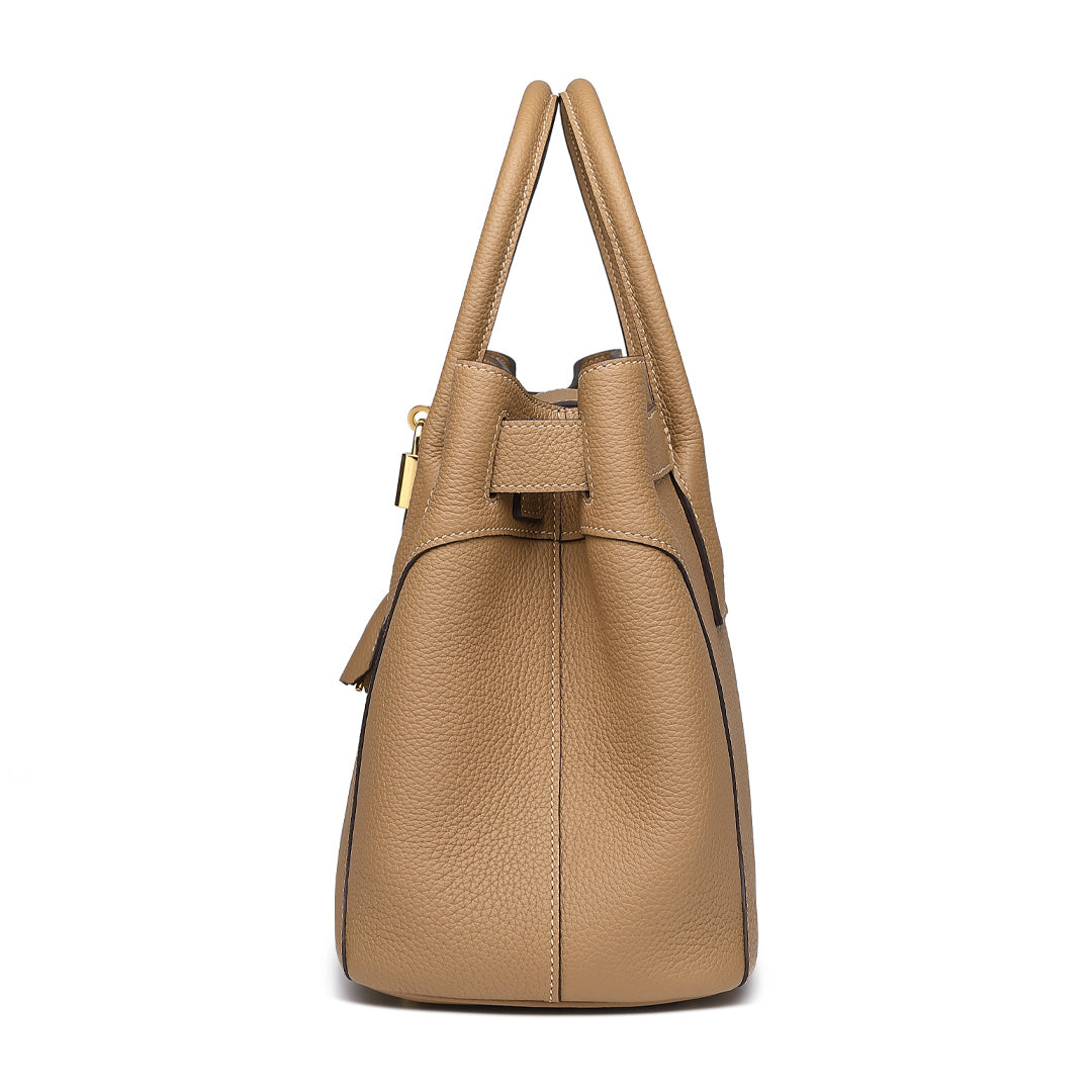 Handmade Milk Tea TOGO Leather Tote Bags